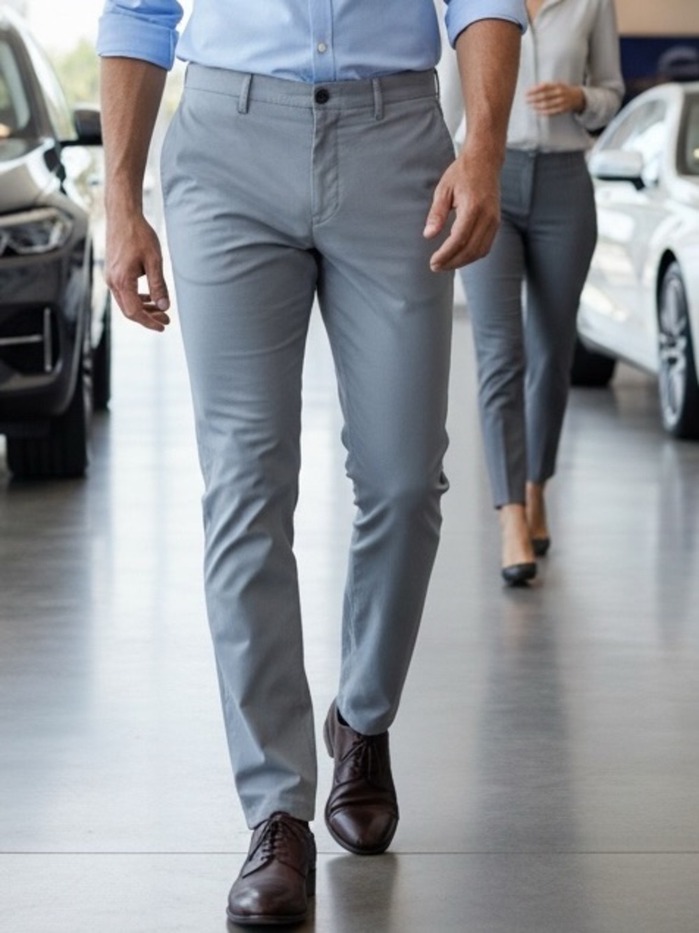 BANANA REPUBLIC Grey Performance Pants Athletic Fit